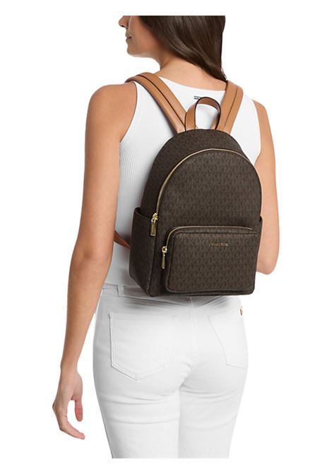 Zaino Tanner medio con stampa logo BRONZO GHIANDA Michael Kors | 30T5GTNB2B252